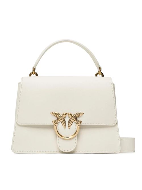 LOVE ONE TOP HANDLE CLASSIC PINKO | 100066.A0F1Z14Q BIANCO SETA-ANT. GOLD